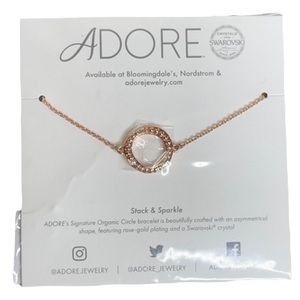 Adore Jewelry NWT Swarovski Crystal Organic Circle Bracelet